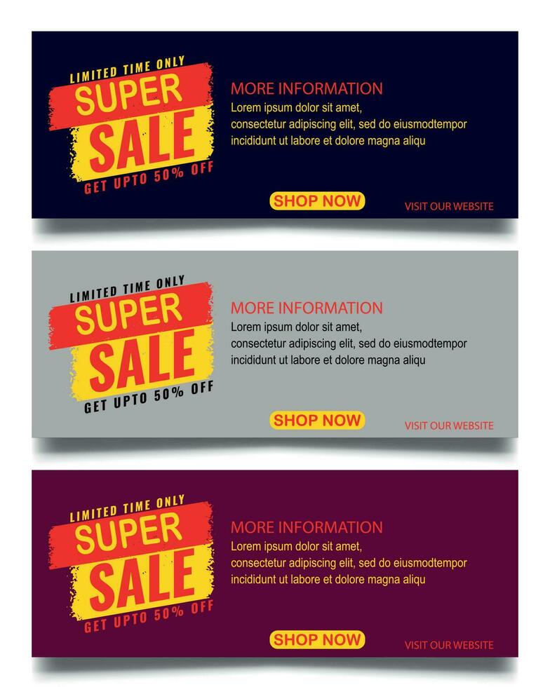 editable super sale offer banner backgrounds design. marketing advertising banner background. vector