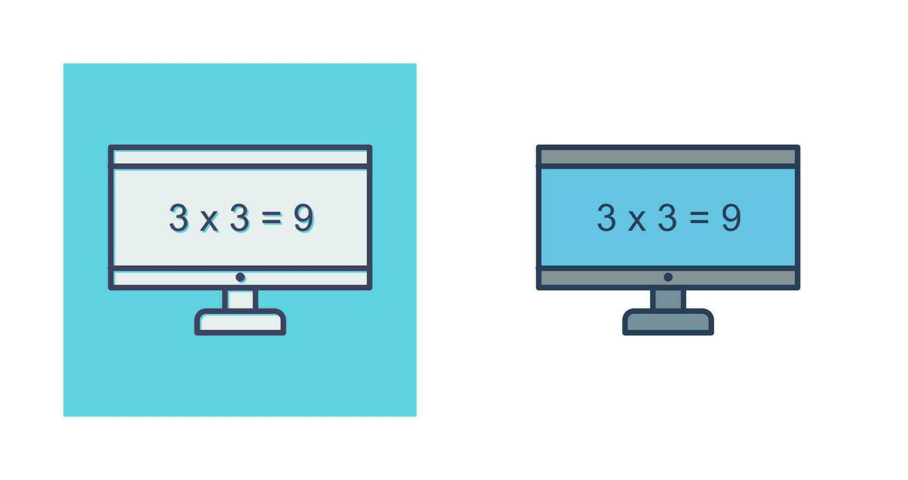 Math in Computer Vector Icon