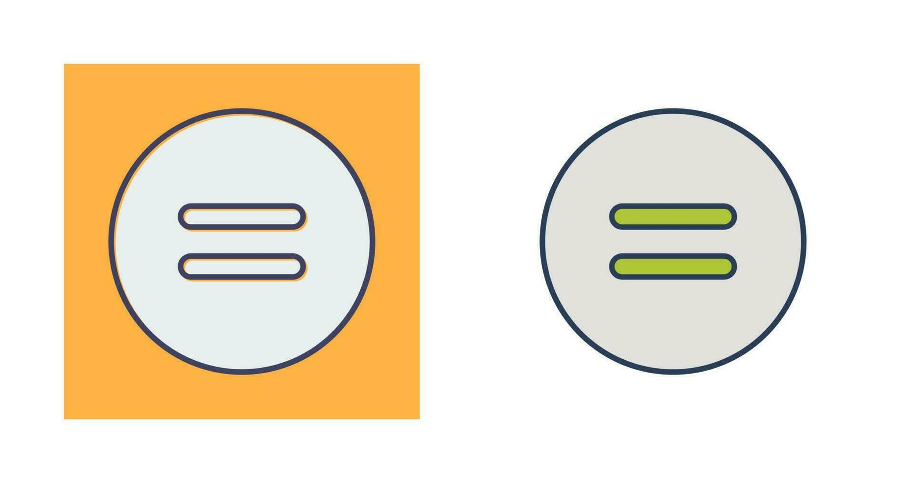 Equal to Symbol Vector Icon