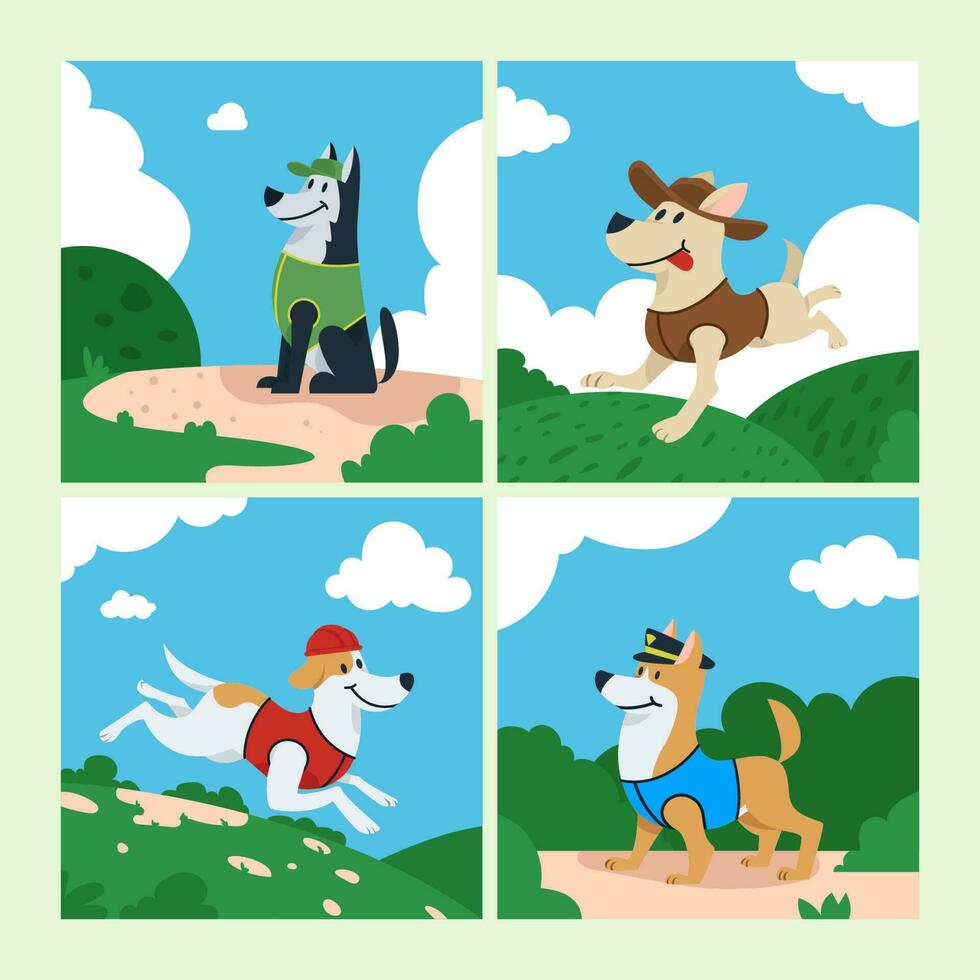 Dog Patrol Social Media Post vector