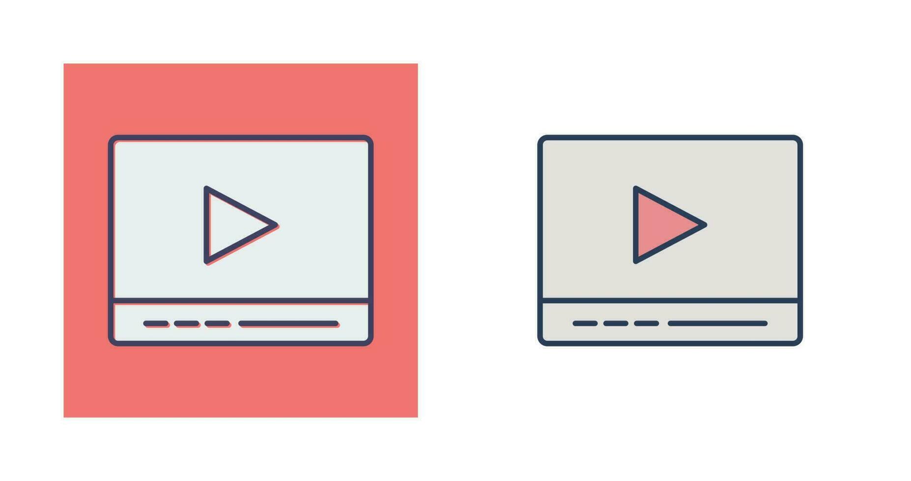 Video Player Vector Icon