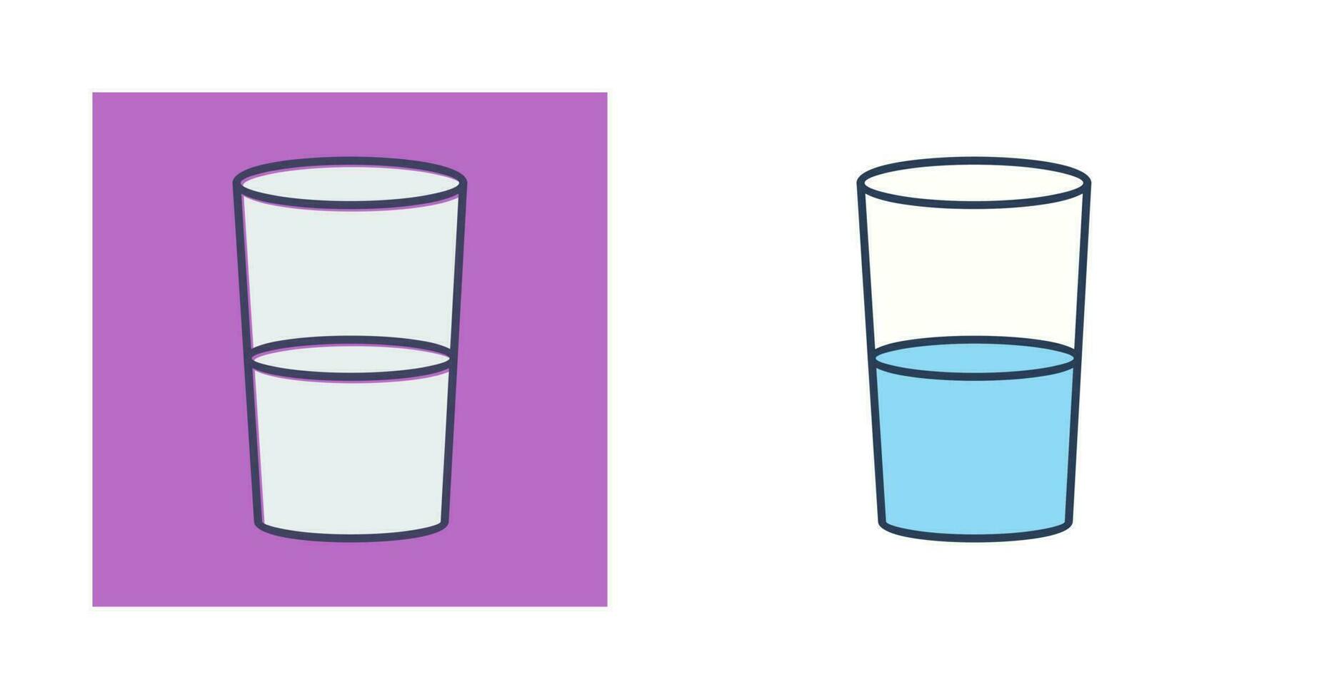 Water Glasses Vector Icon