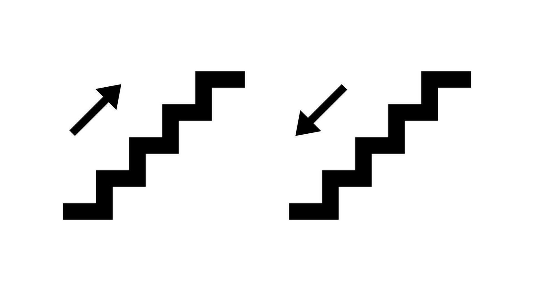 Upstairs and downstairs icon vector. Stairs symbol concept vector