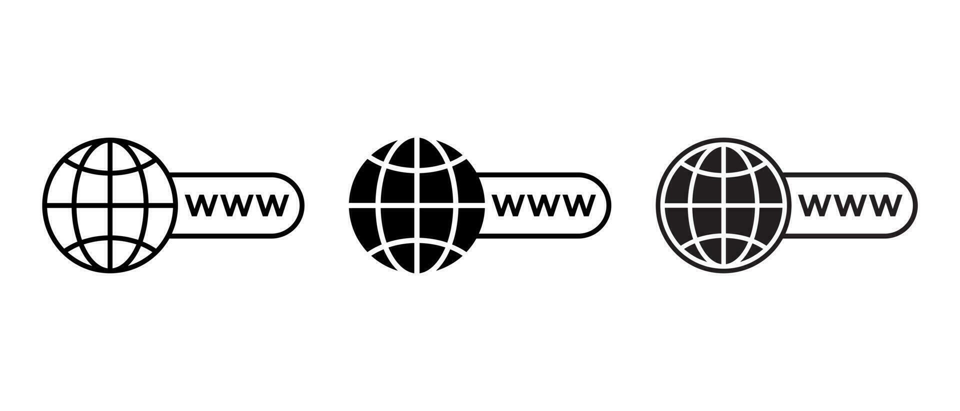 Web, website www icon vector. Site internet symbol concept vector