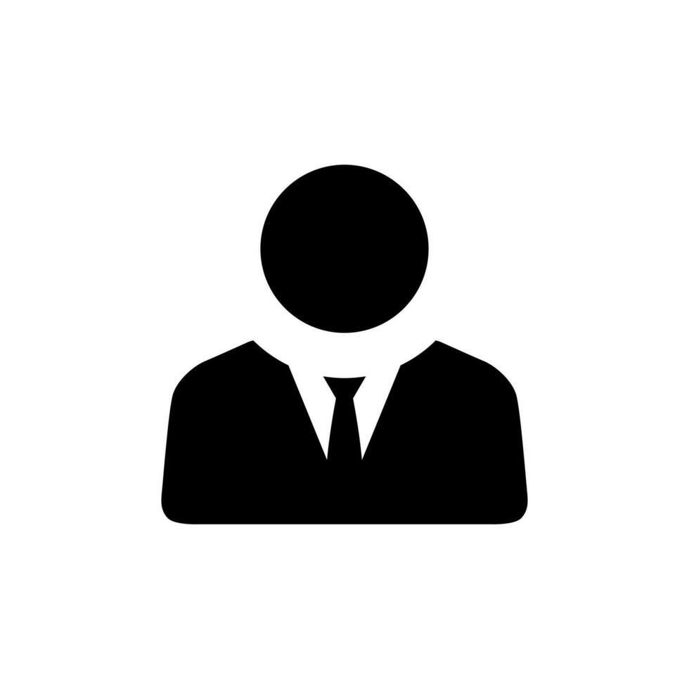 Businessman avatar icon vector. Default business person symbol vector