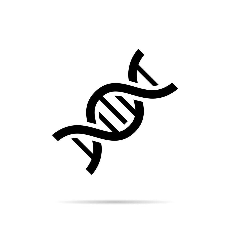 DNA helix icon vector. Genetic symbol concept vector