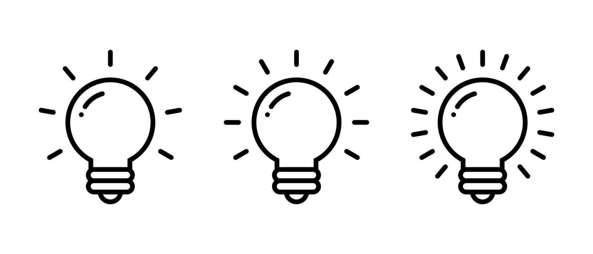 Creative idea, light bulb icon vector. Lamp symbol in flat style vector