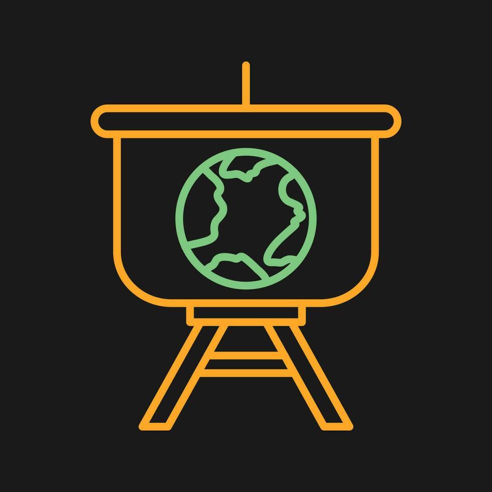 icono de vector de presentación mundial