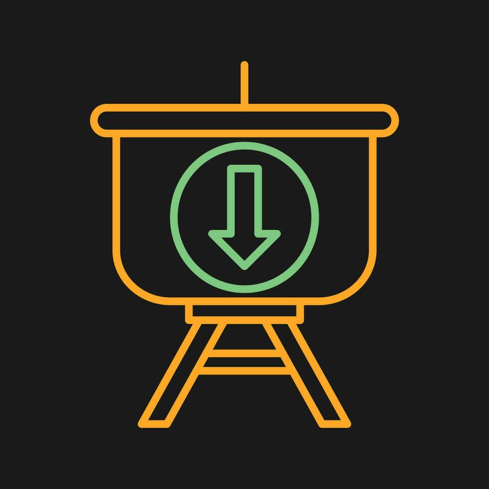 Downloading Presentation Vector Icon