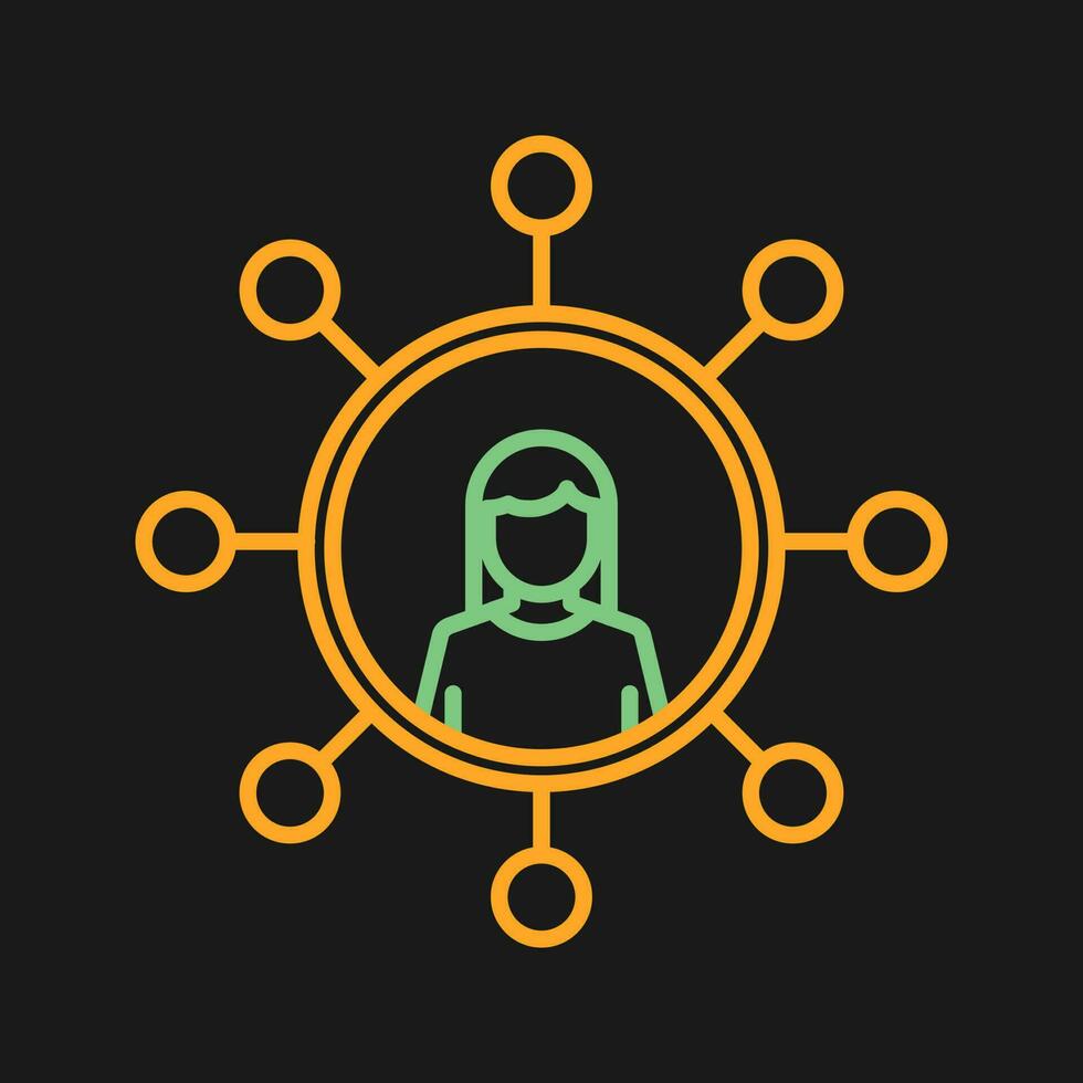 Personal Network Vector Icon