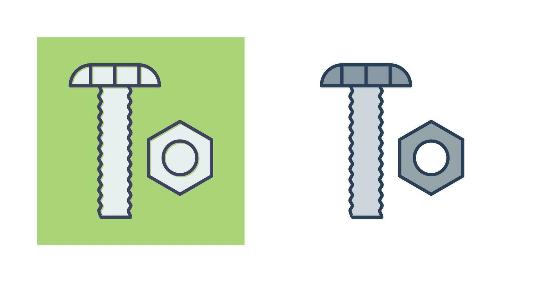 Nut and Bolt Vector Icon