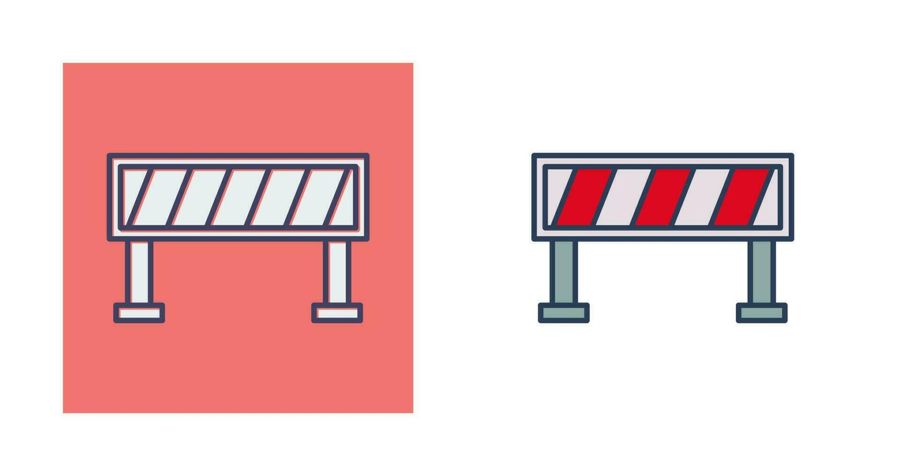 Road Barrier Vector Icon