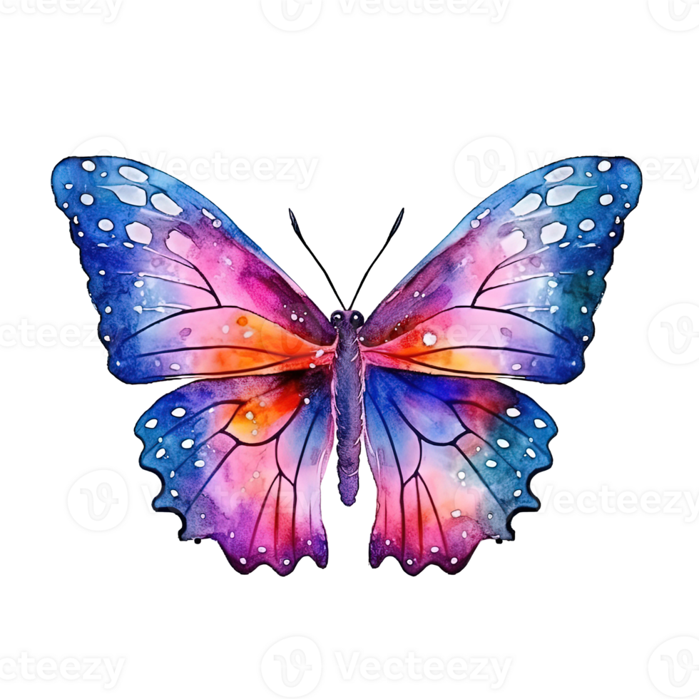 Watercolor butterfly. Illustration png