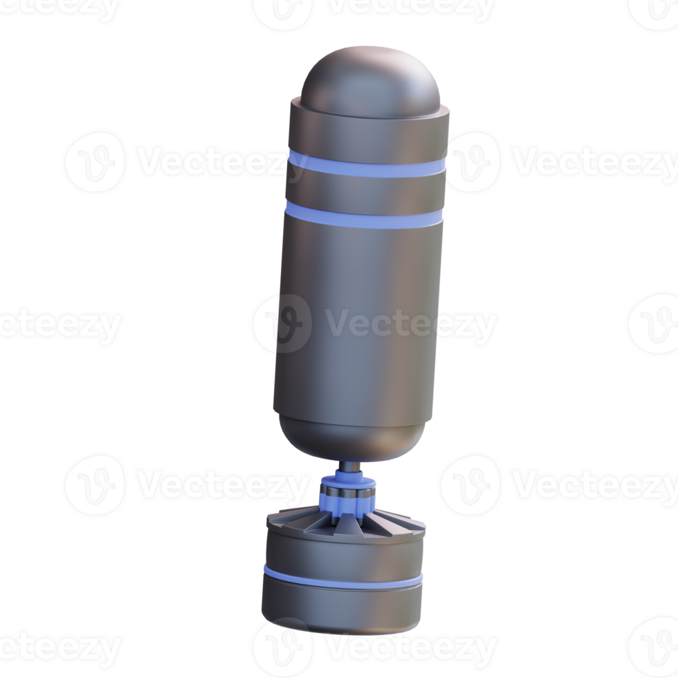 3d illustration free standing boxing punch bag stand png