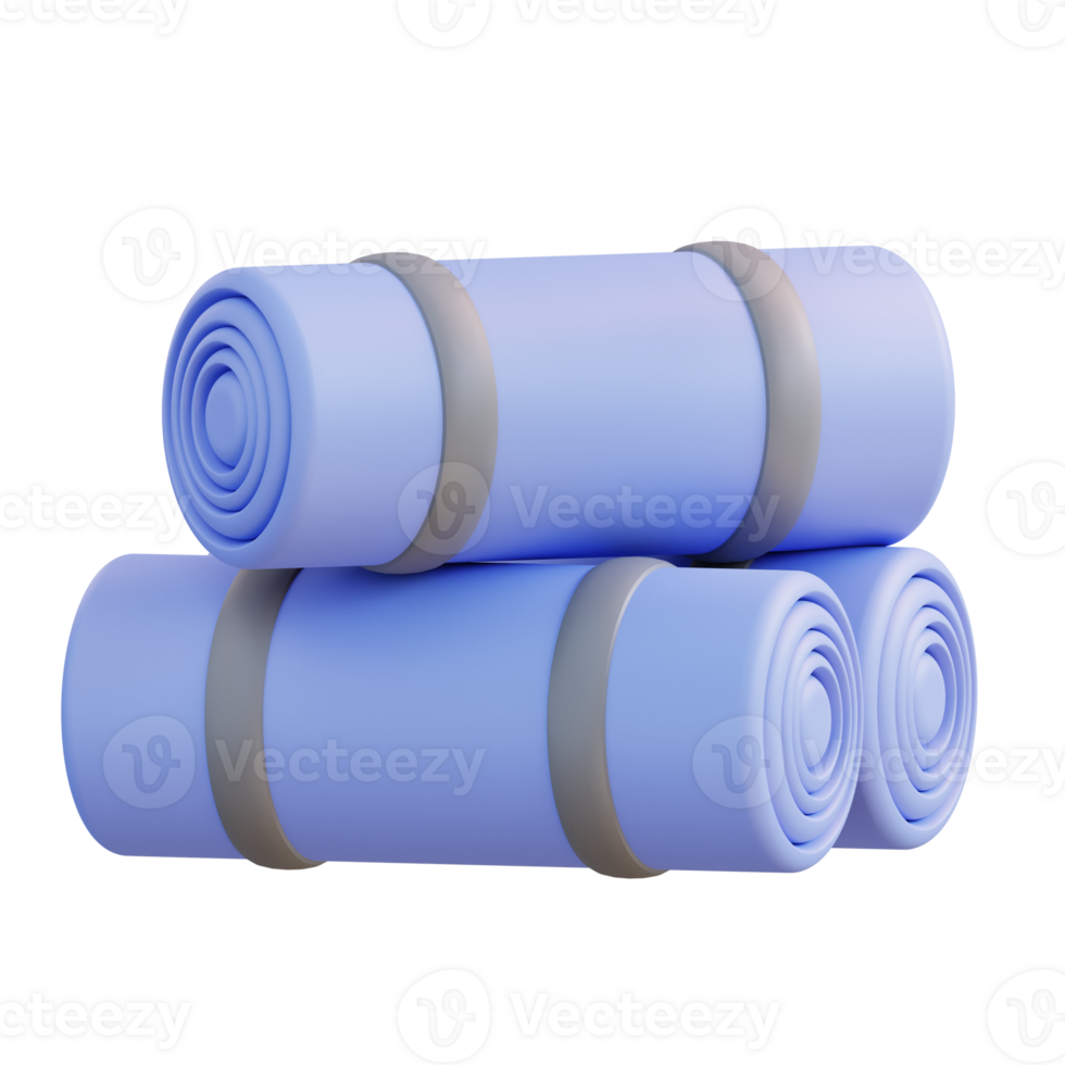 3d illustration yoga mat png