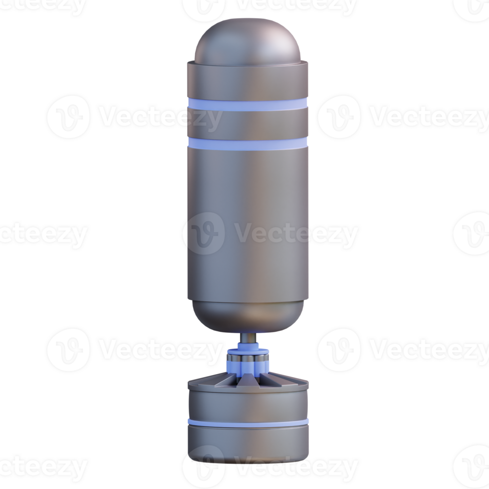 3d illustration free standing boxing punch bag stand png