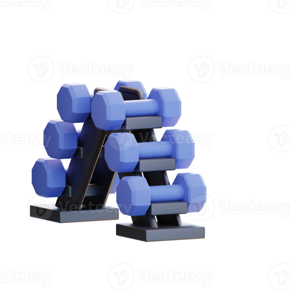 3d illustration dumbbells png