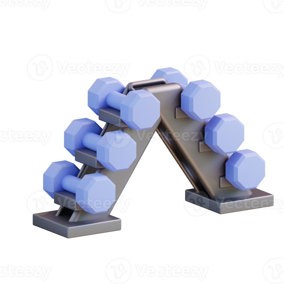 3d illustration dumbbells png