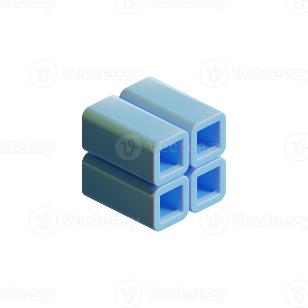 Cube 3D Render Element png