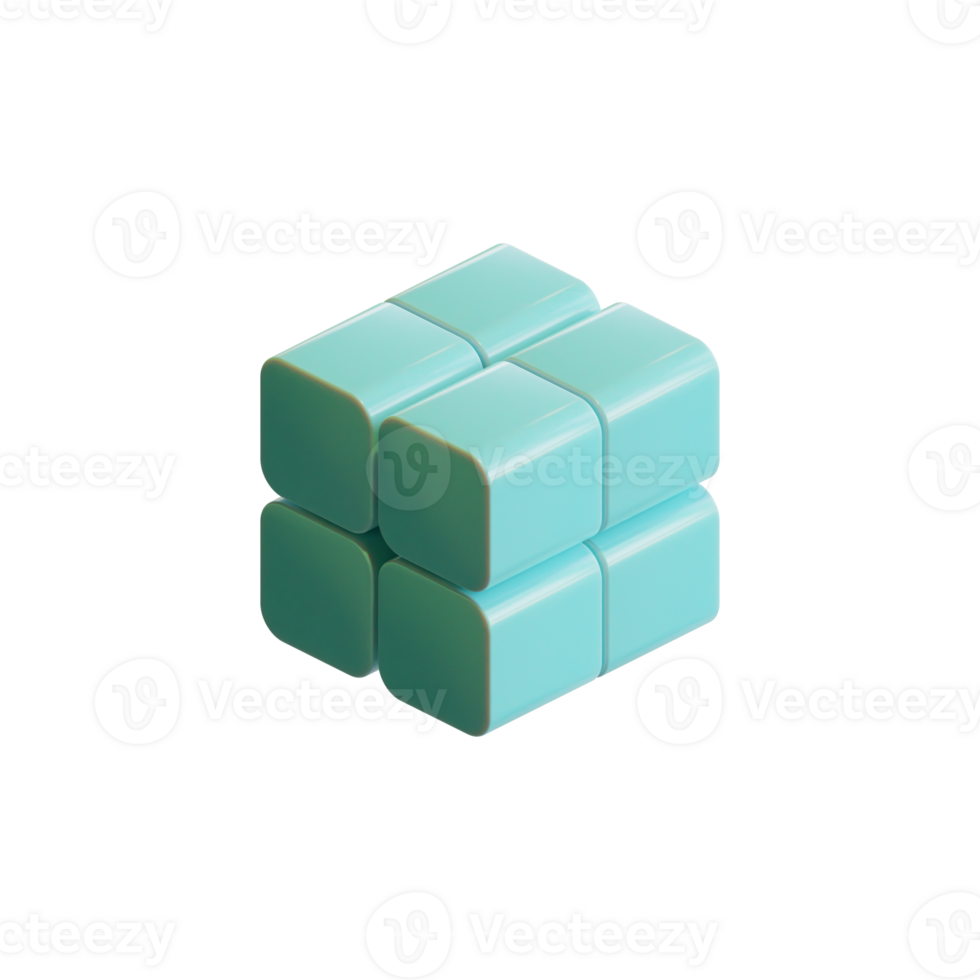 Cube 3D Render Element png