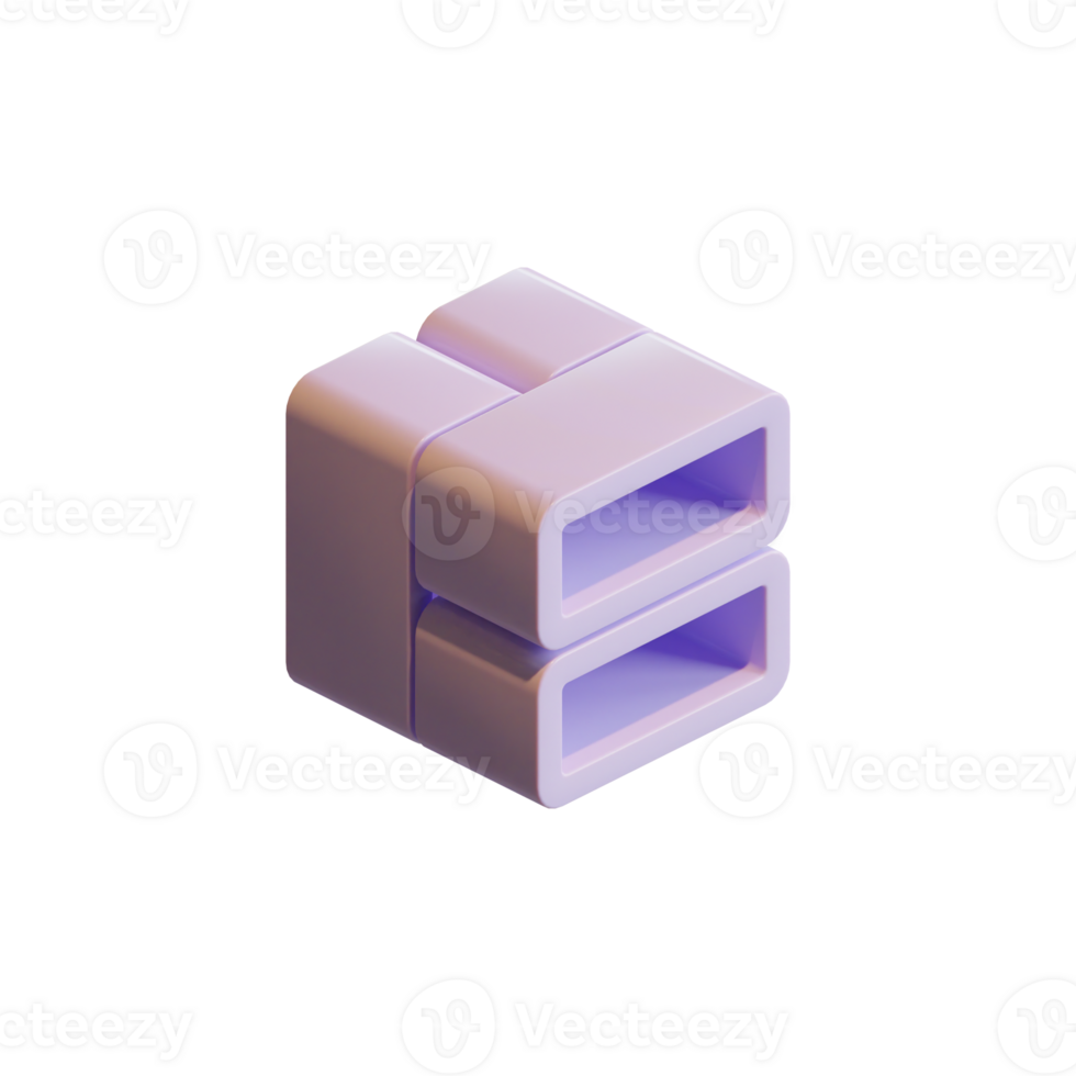 Cube 3D Render Element png