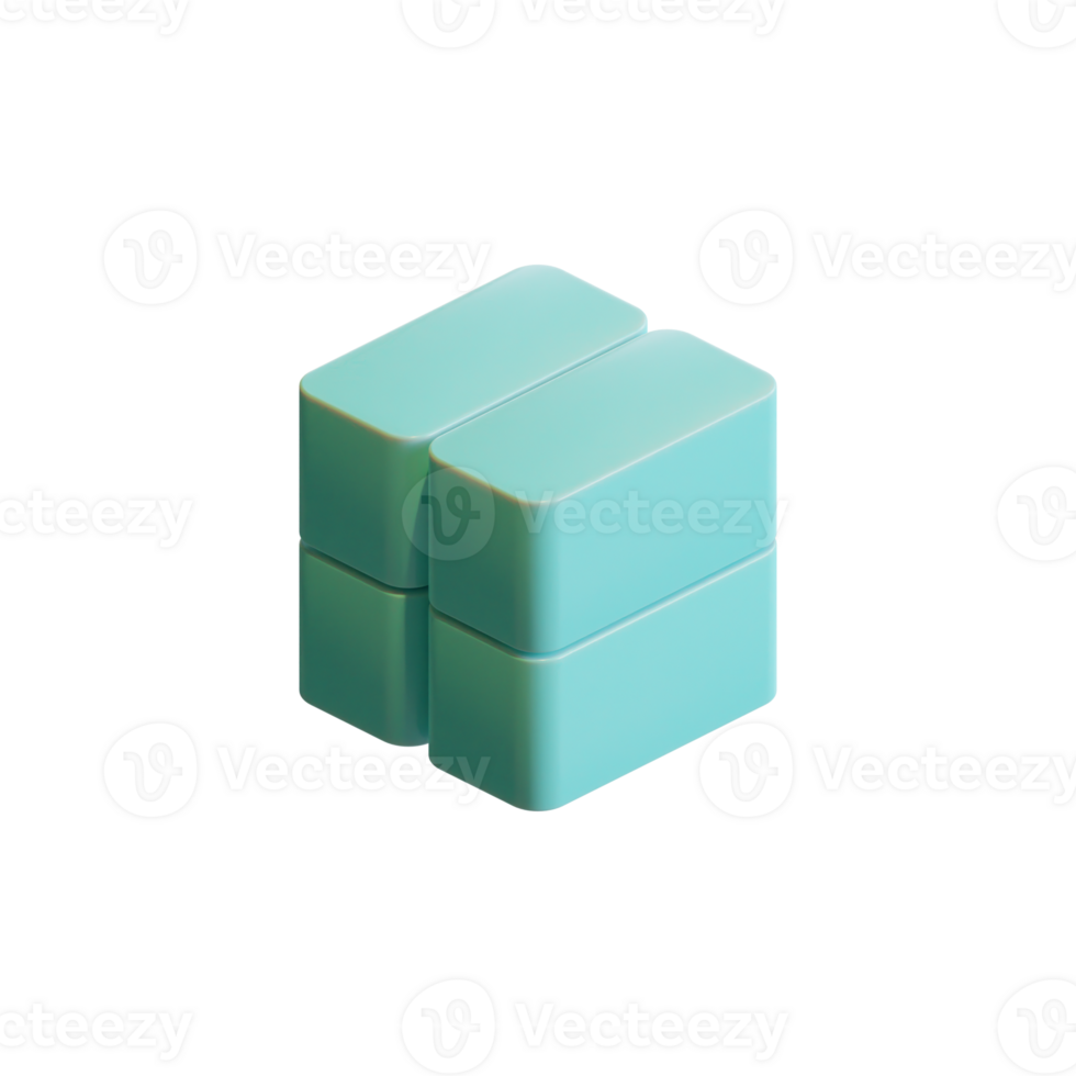 Cube 3D Render Element png