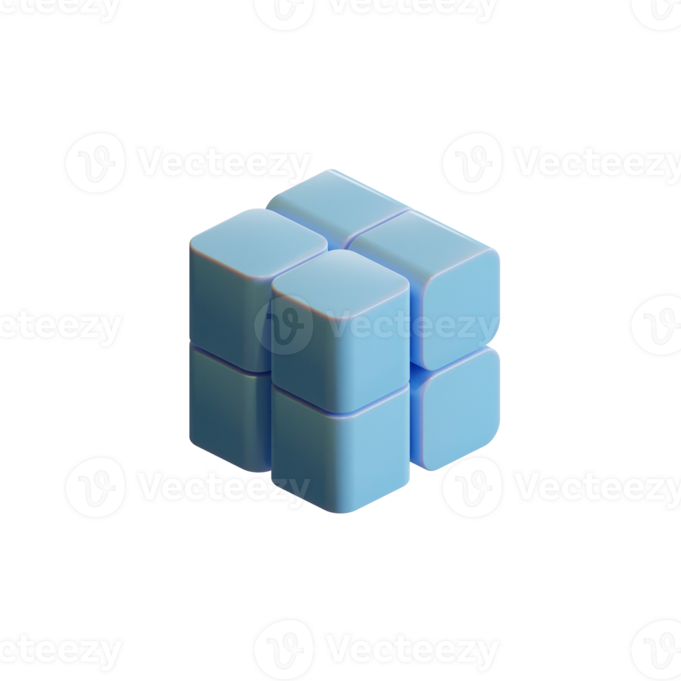 Cube 3D Render Element png