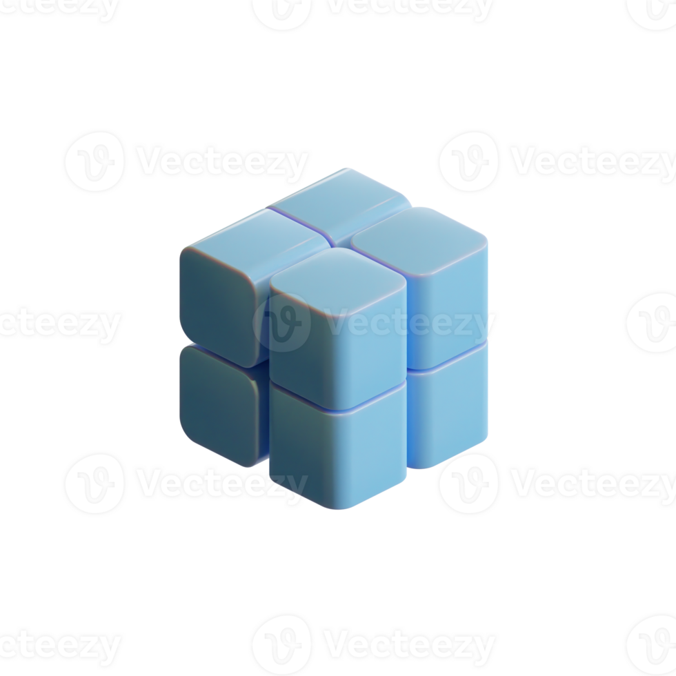 Cube 3D Render Element png