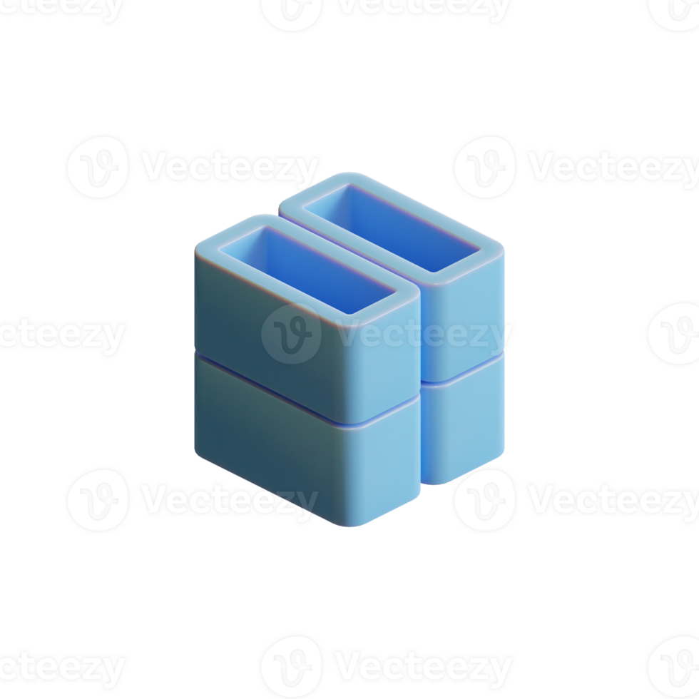 Cube 3D Render Element png