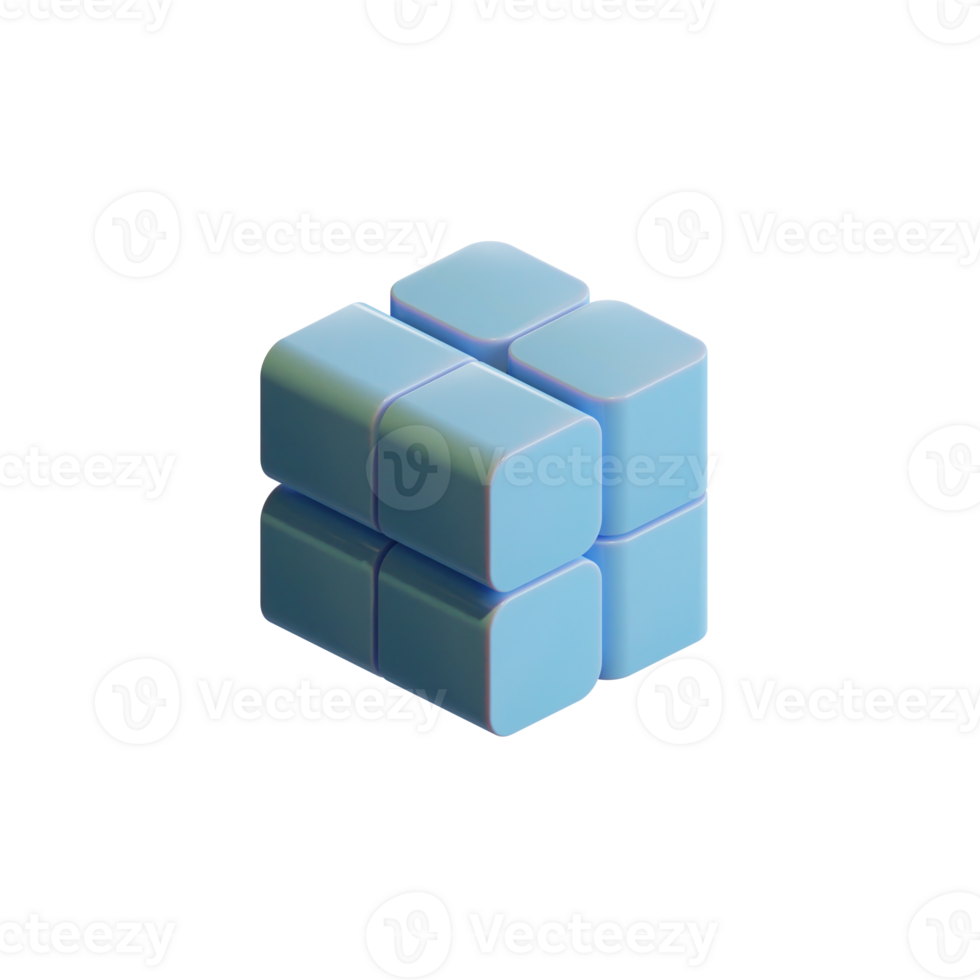Cube 3D Render Element png