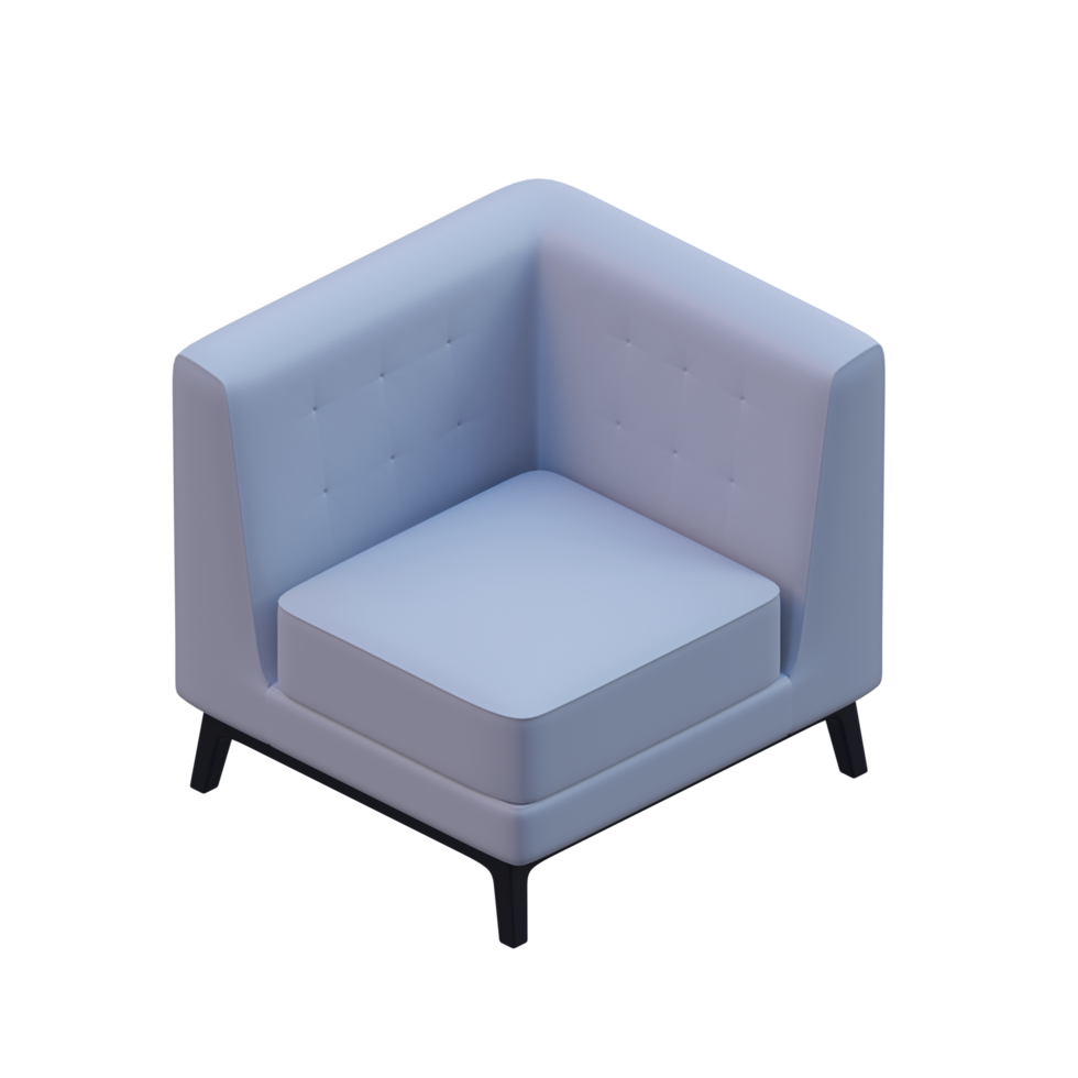 Sofa 3D Render Design Element png