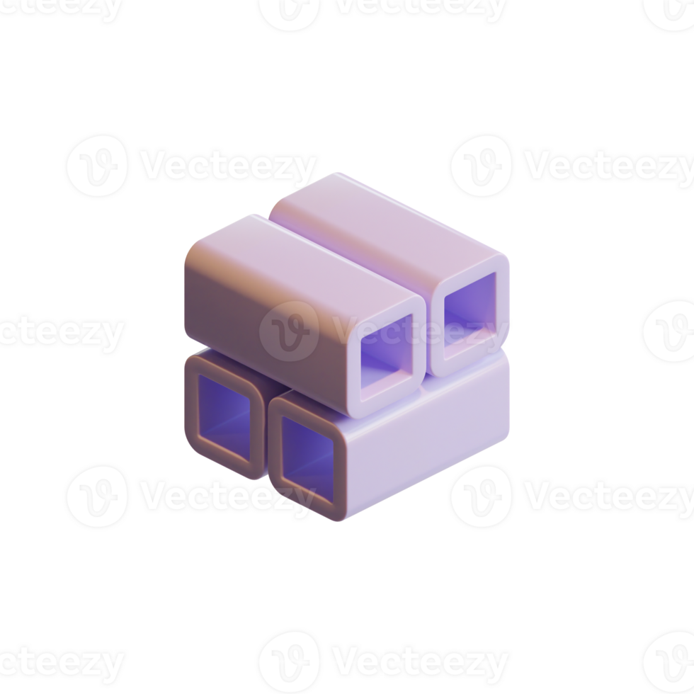 Cube 3D Render Element png