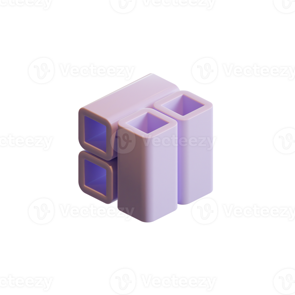 kub 3d framställa element png