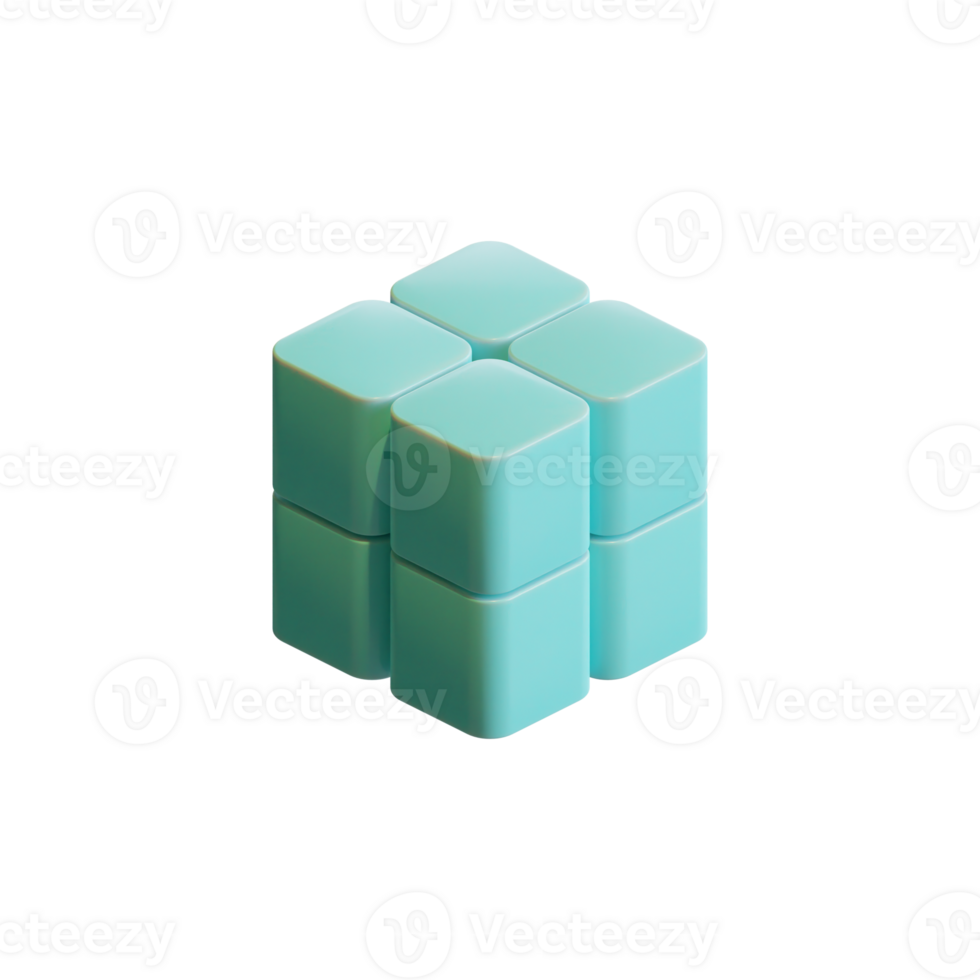 Cube 3D Render Element png