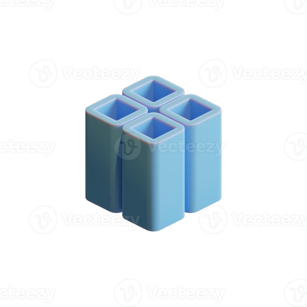 Cube 3D Render Element png