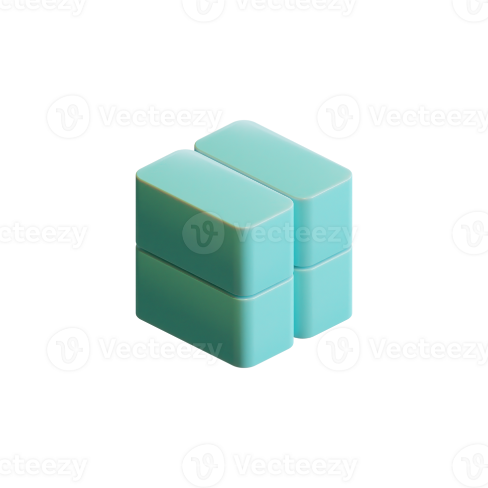 Cube 3D Render Element png