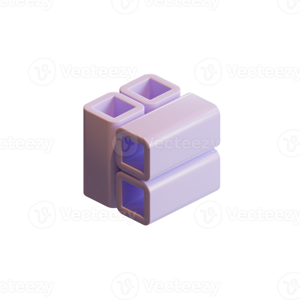 Cube 3D Render Element png