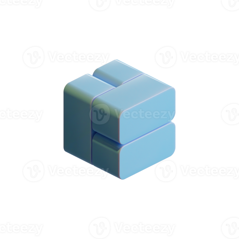 Cube 3D Render Element png
