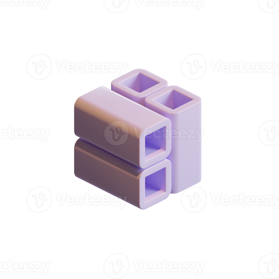 Cube 3D Render Element png