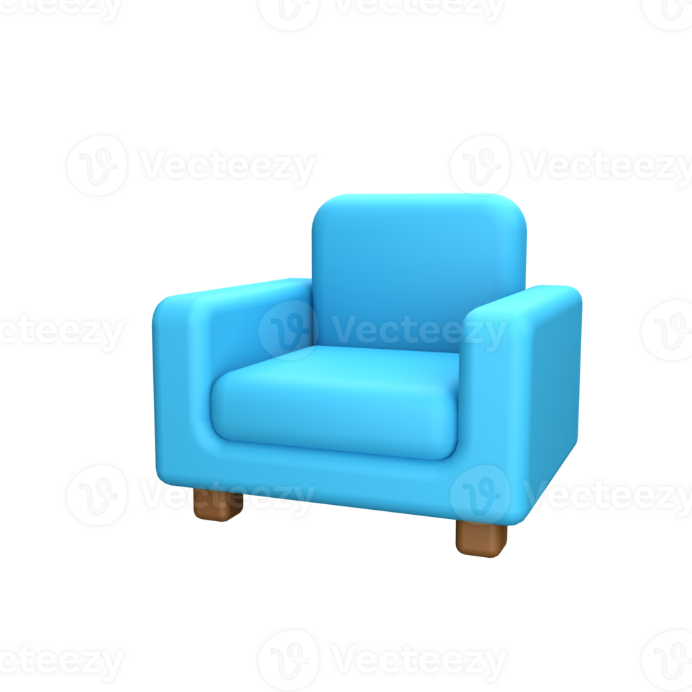 3d icon rendered sofa object png