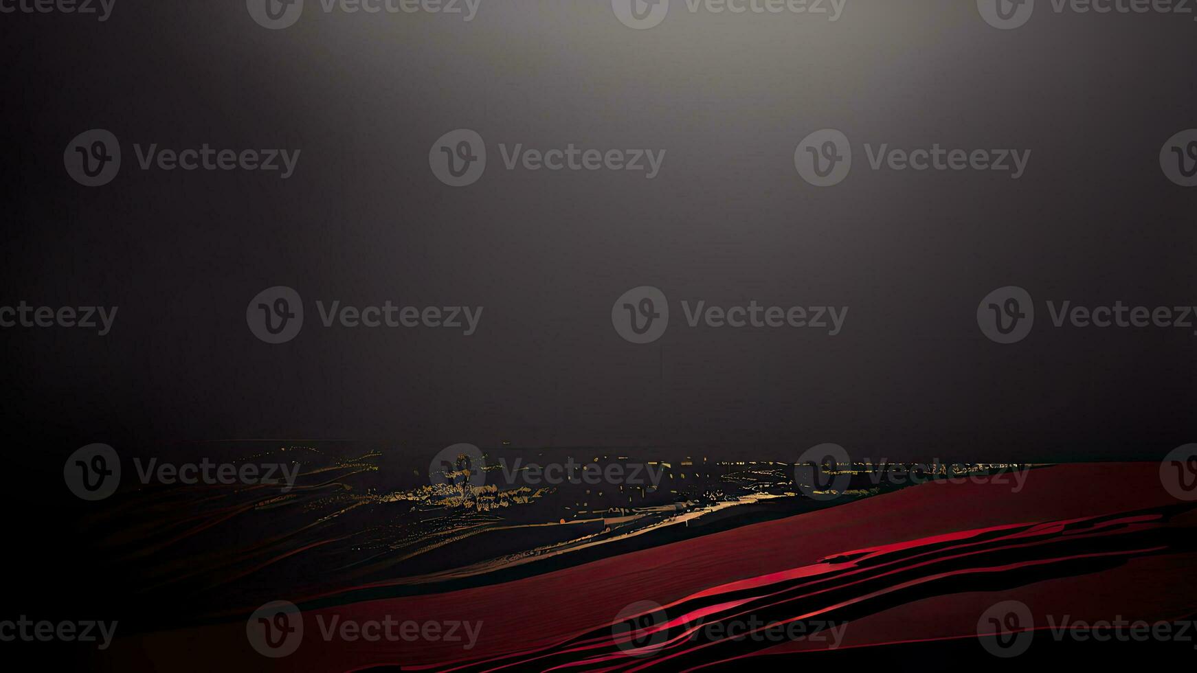 Elegant Black Abstract Background With Red Velvet Wave. photo