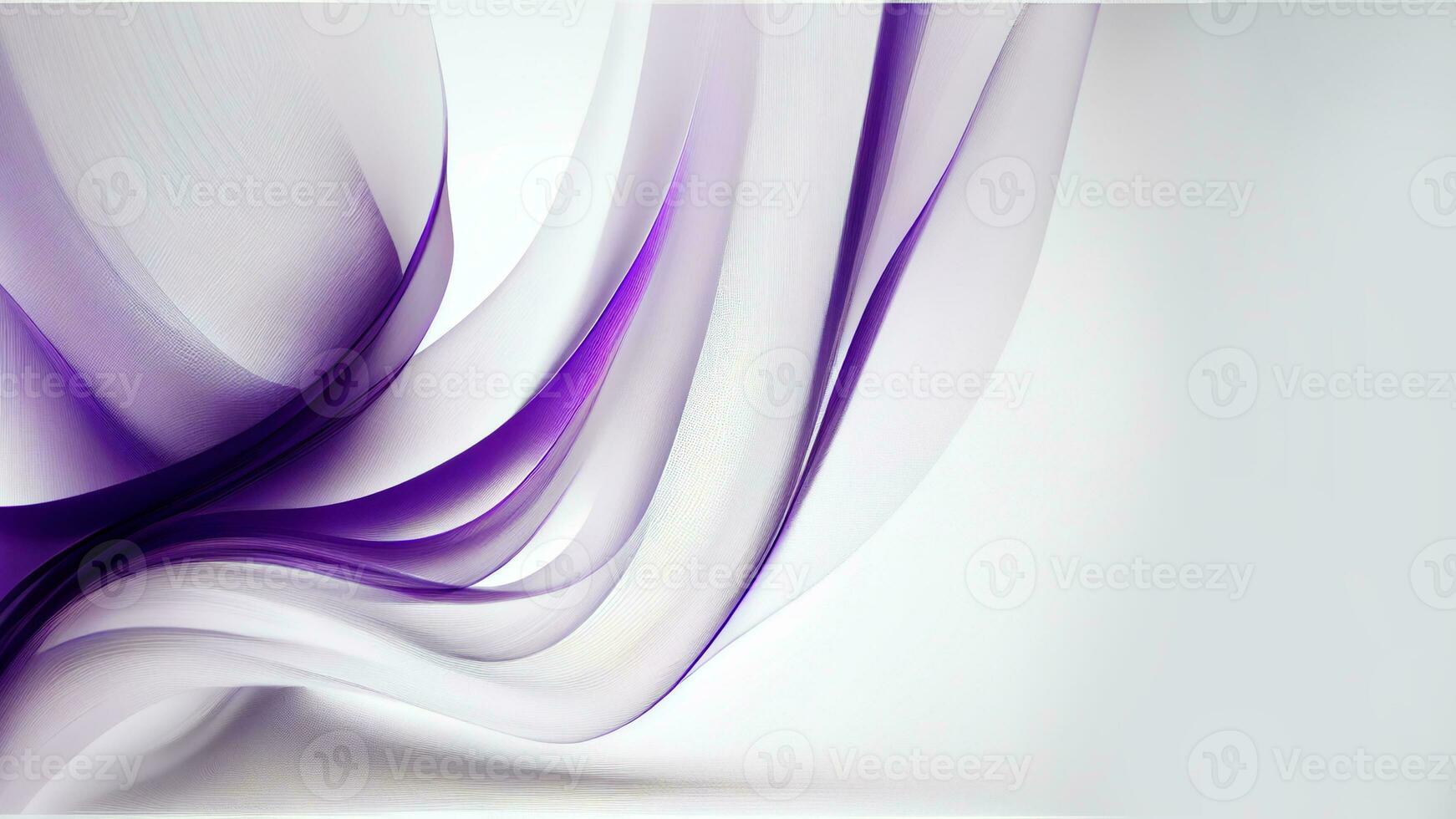 Abstract Smooth Wave Motion Background In White And Pastel Purple Color. photo