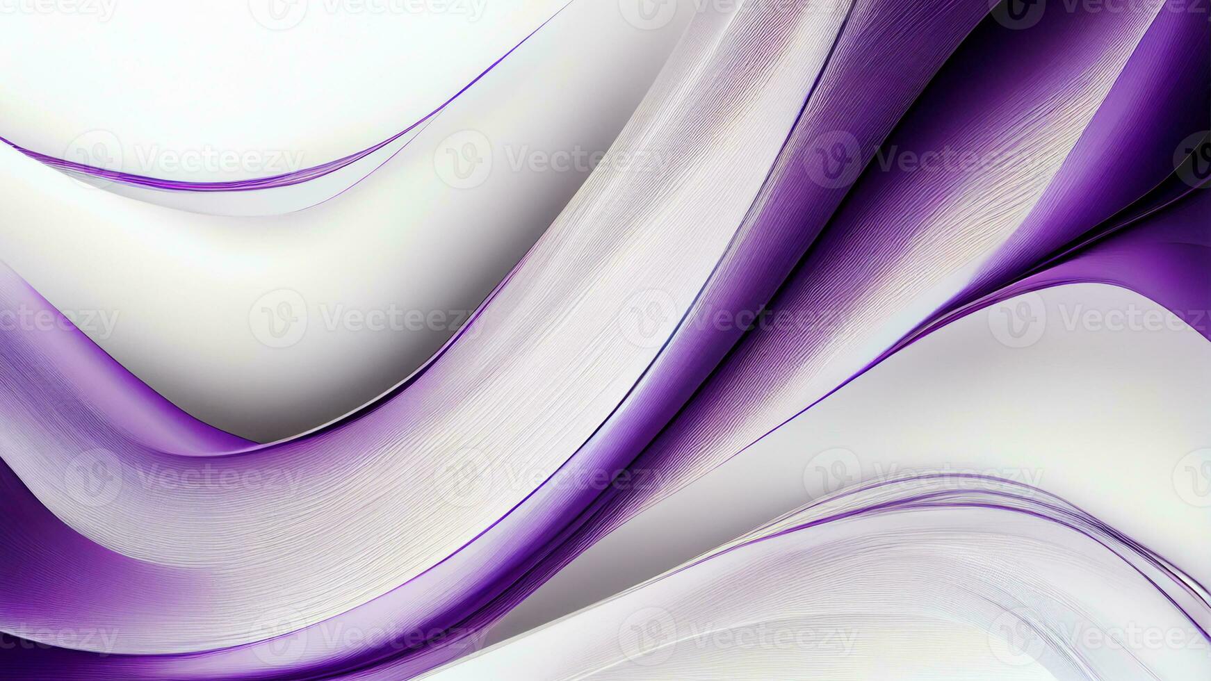 Abstract Smooth Wave Motion Background In White And Pastel Purple Color. photo