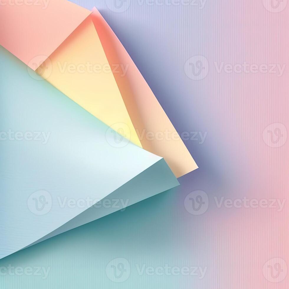 Wonderful Abstract Futuristic and 3D Paper Design Wallpaper in Pastel Gradient Colors. Technology. photo