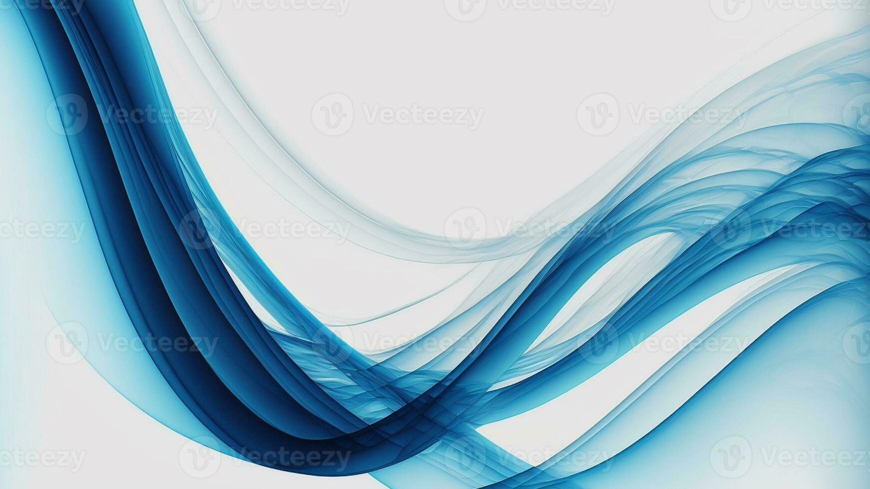 Abstract Blue Smooth Waves Flowing Background. photo