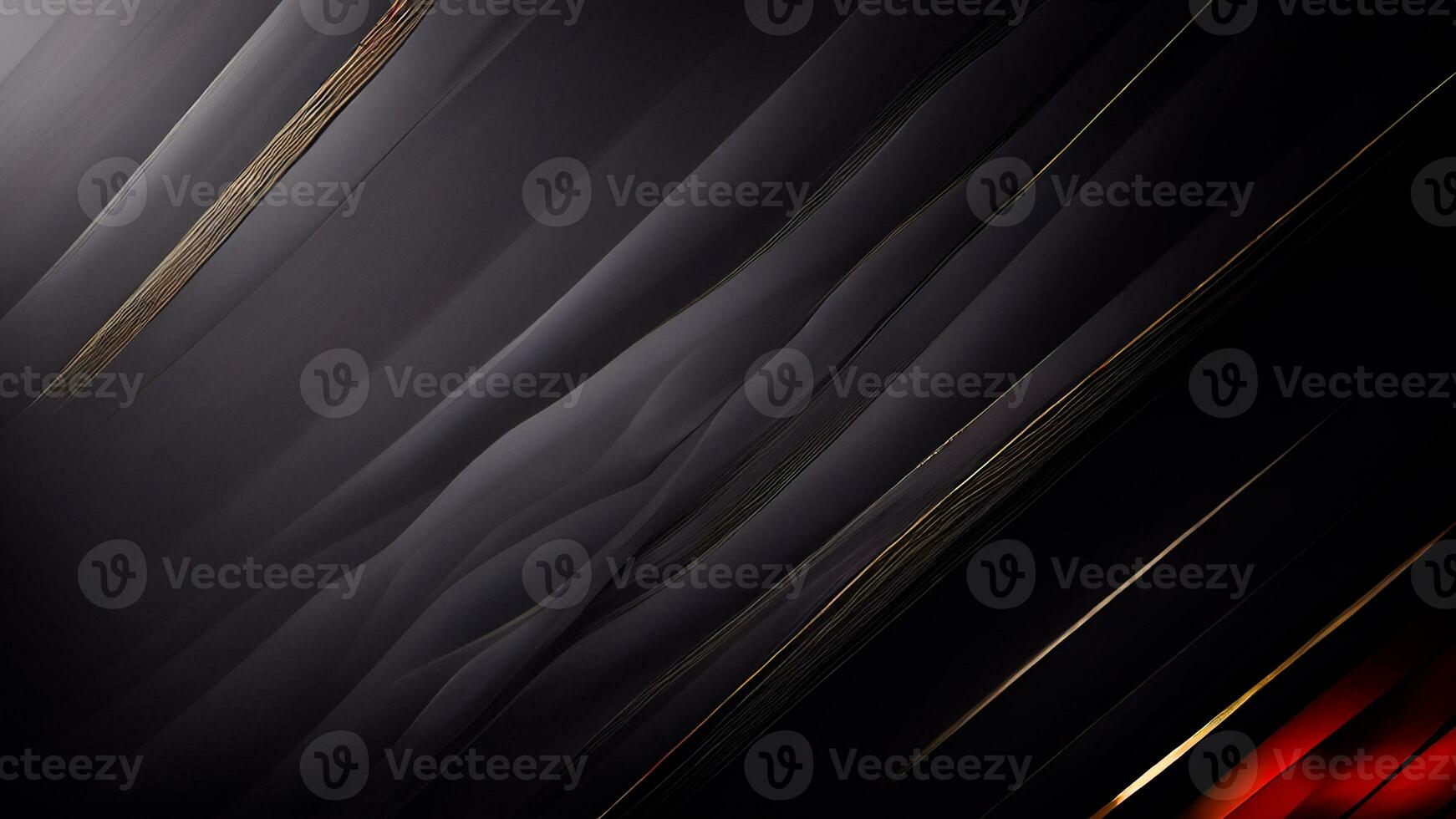 Dark Abstract Flow Texture Background With Golden Lines. photo