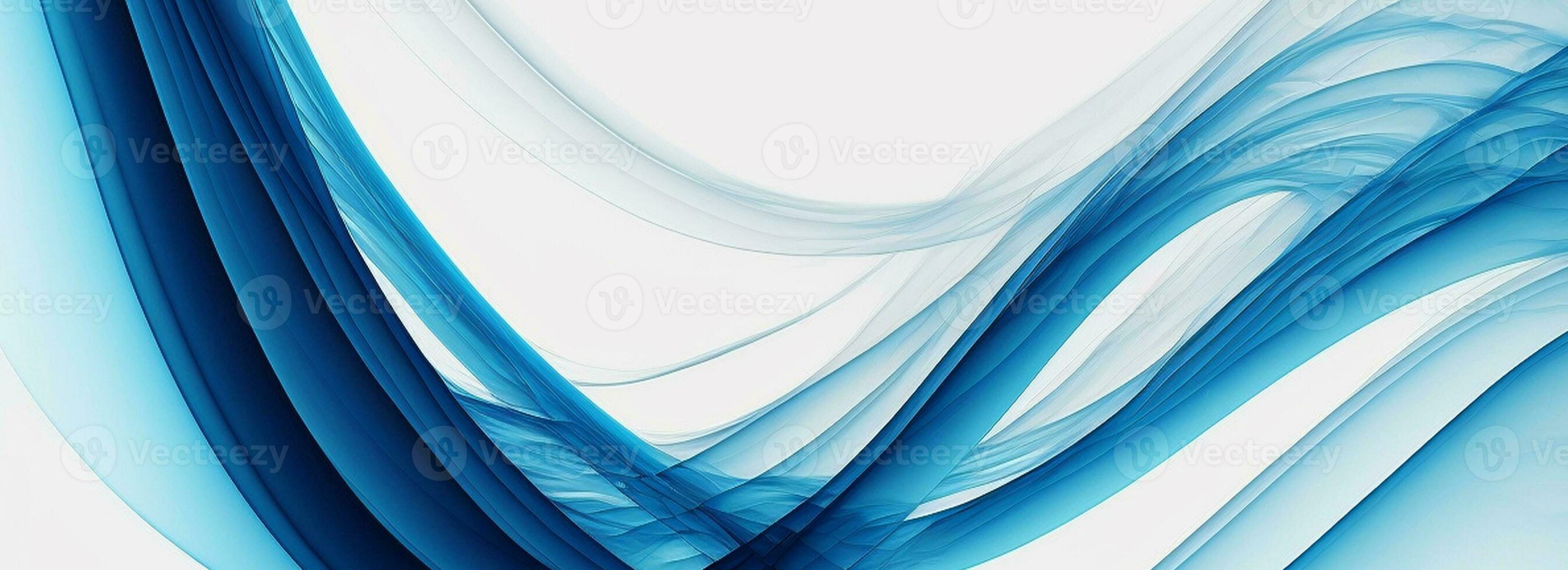 Abstract Blue Smooth Waves Flowing Background. photo