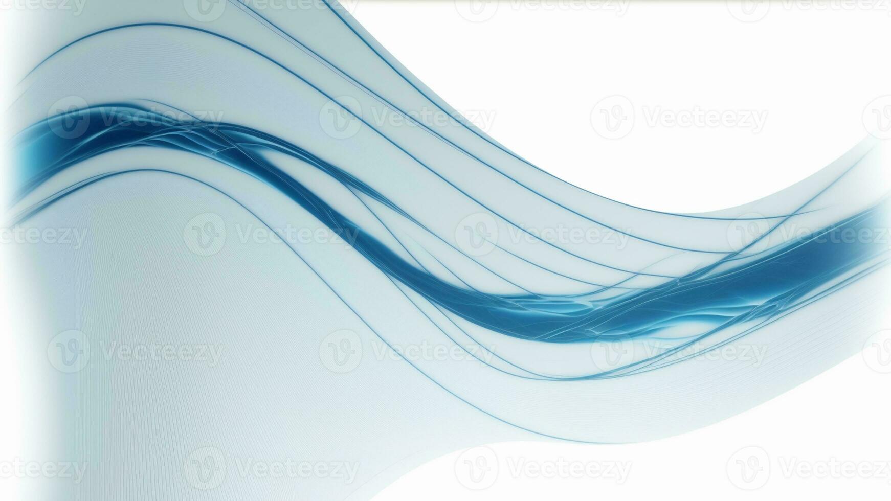 Abstract Blue Waves Flowing Background. photo