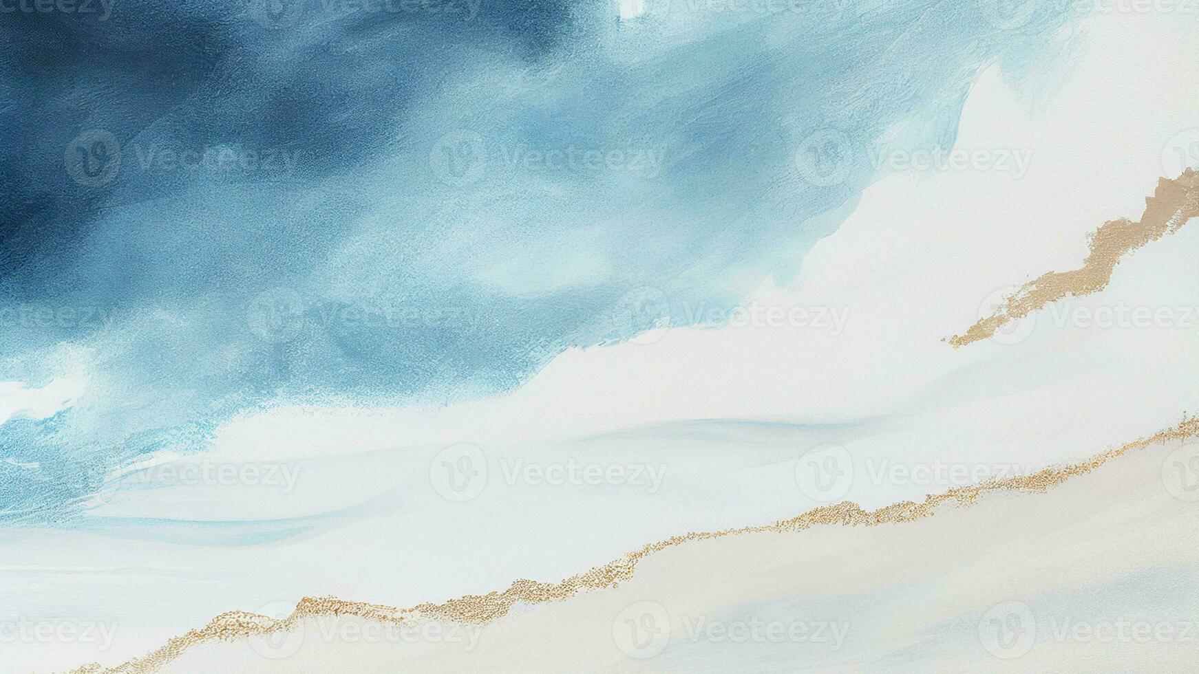 Abstract Concrete Watercolor Texture Background In Blue And Gray Color. photo