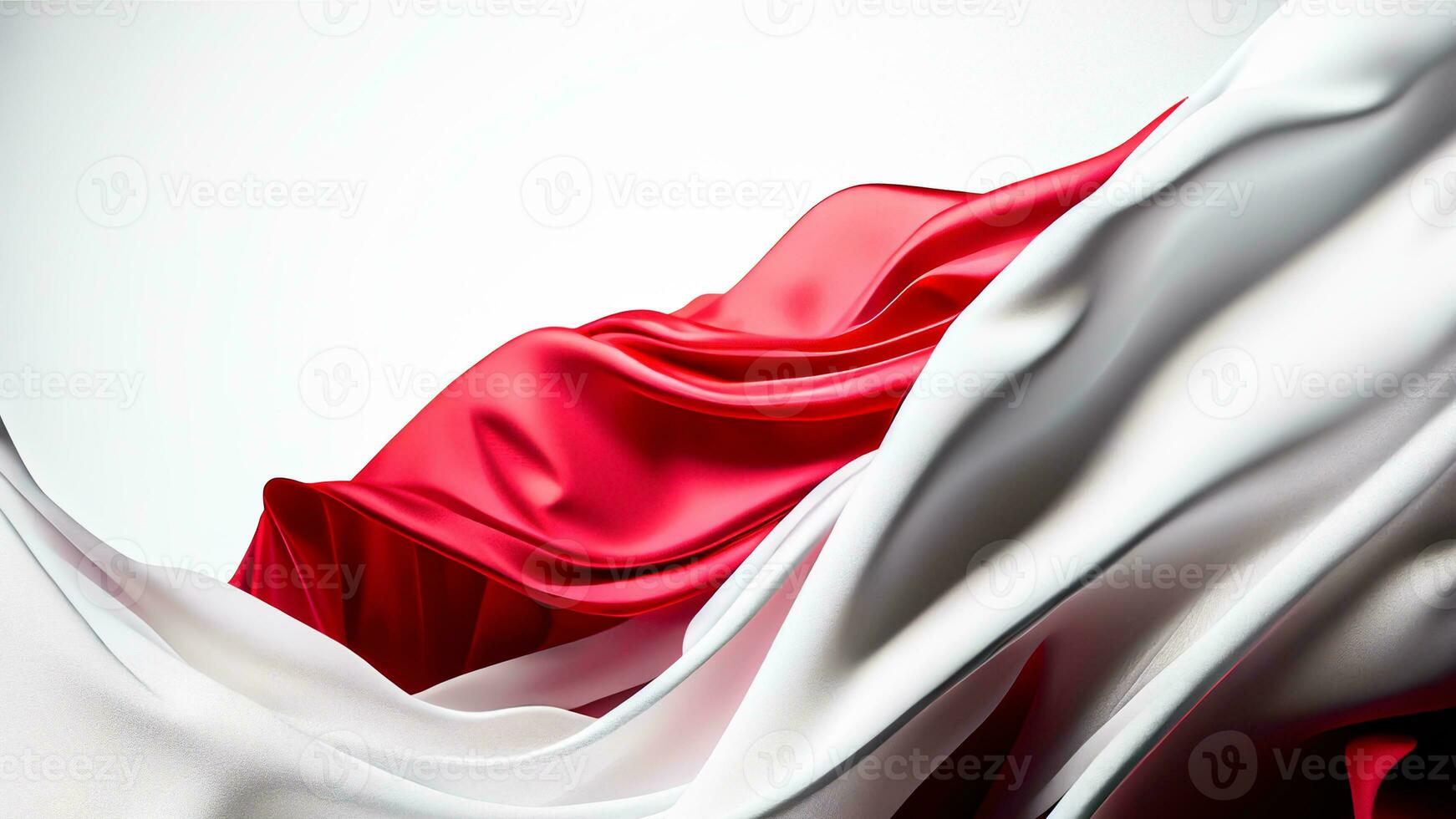 Red And White Elegant Satin Fabric Background. photo